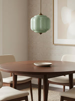 Load image into Gallery viewer, American Vintage Cream Glass Shade Shaped Eloise Chandelier
