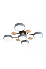 Load image into Gallery viewer, Multihead Disc Morandi Color Branch Ceiling Light
