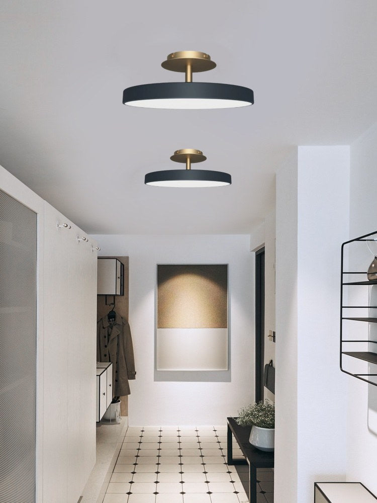 Round Flush Ceiling Lamp — Nordic Minimalist Light for Bedroom & Living