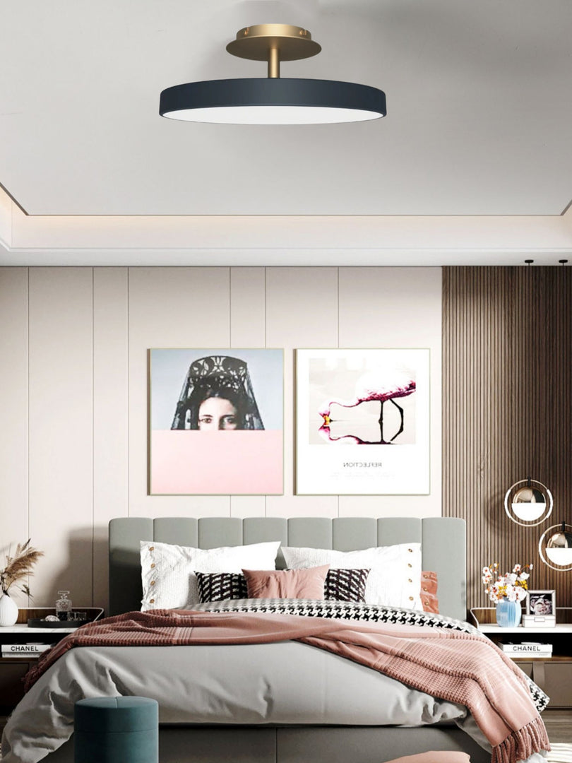 Round Flush Ceiling Lamp — Nordic Minimalist Light for Bedroom & Living