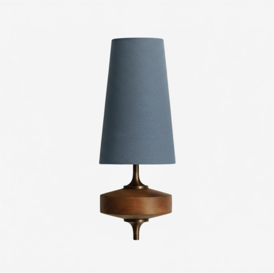 Aplique de pared Rowan Retro con pantalla de tela: iluminación clásica de tela para el dormitorio