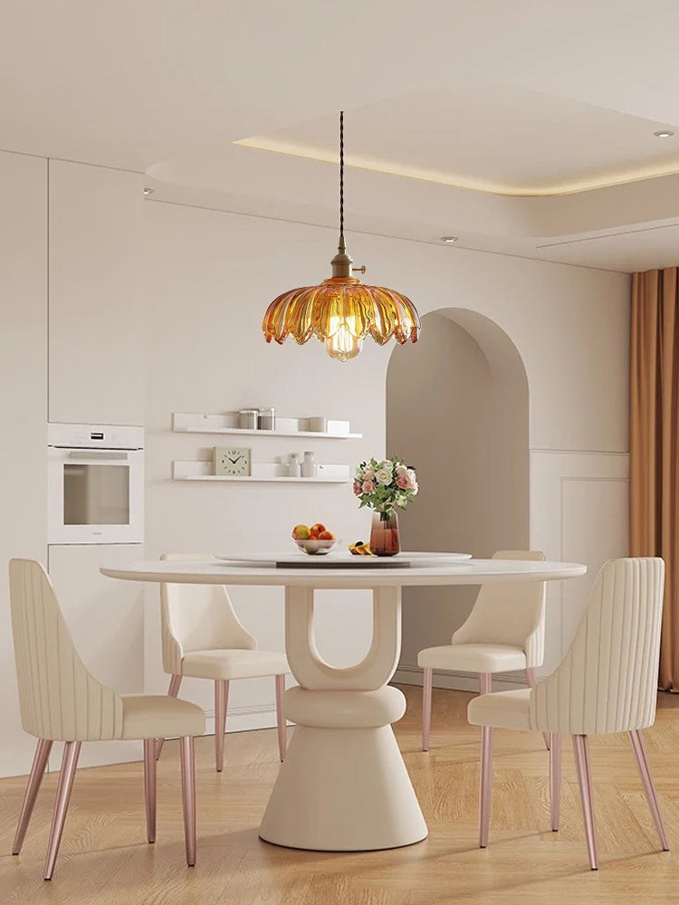 Retro Tulip Glass Pendant Light