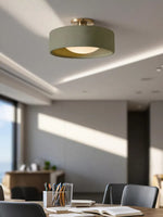 Cargar imagen en el visor de la Galería, Lámpara de techo empotrada de porcelana: luminaria moderna de perfil bajo 
