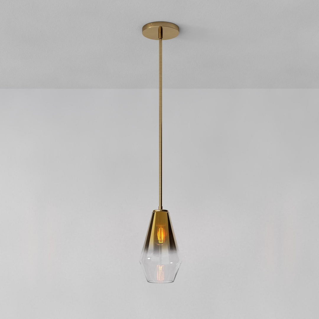 Merin Transparent Glass Sculpture Geometric Chandelier
