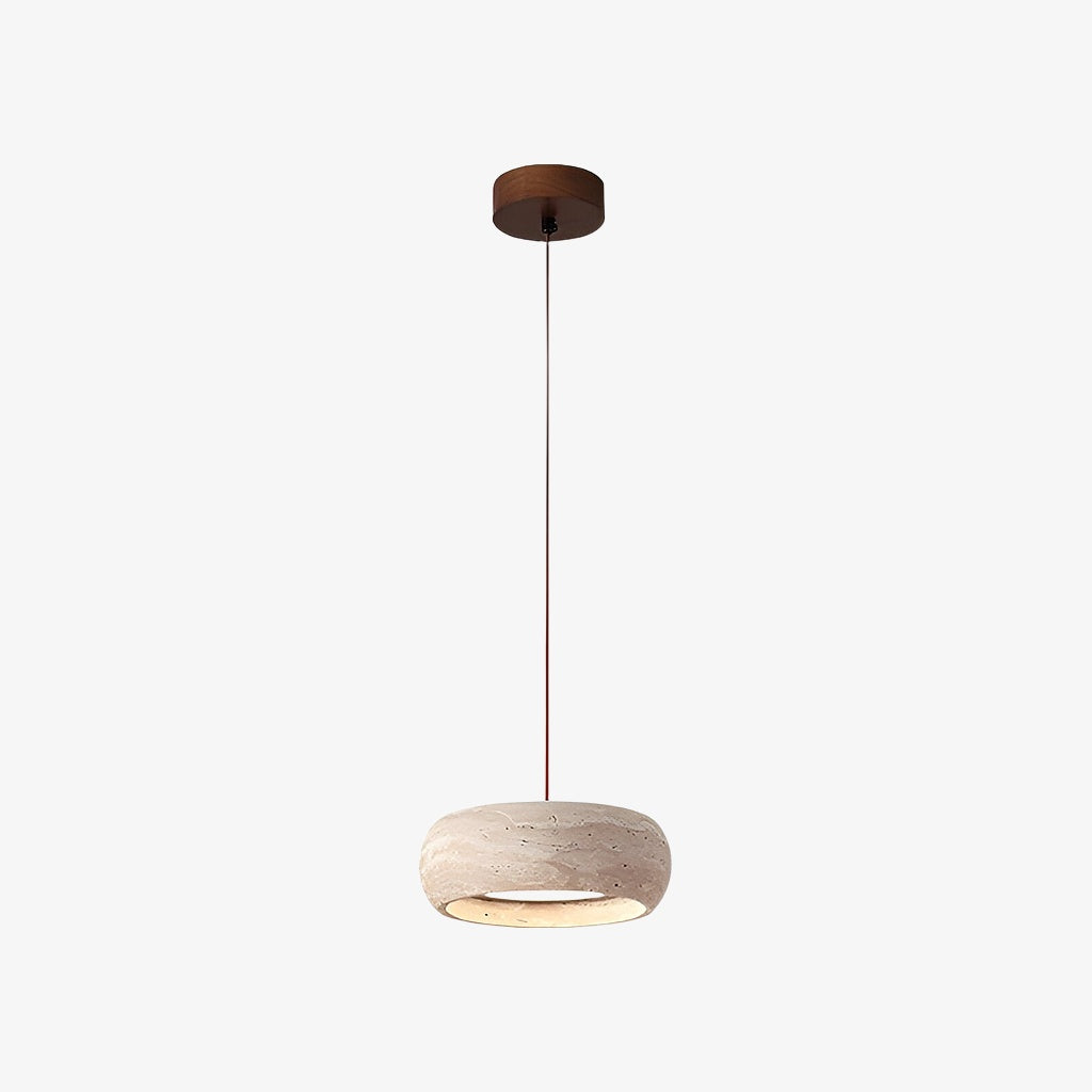 Kairis Travertine Natural Stone Pendant Light - Vintage Style Lighting for Dining and Living Spaces