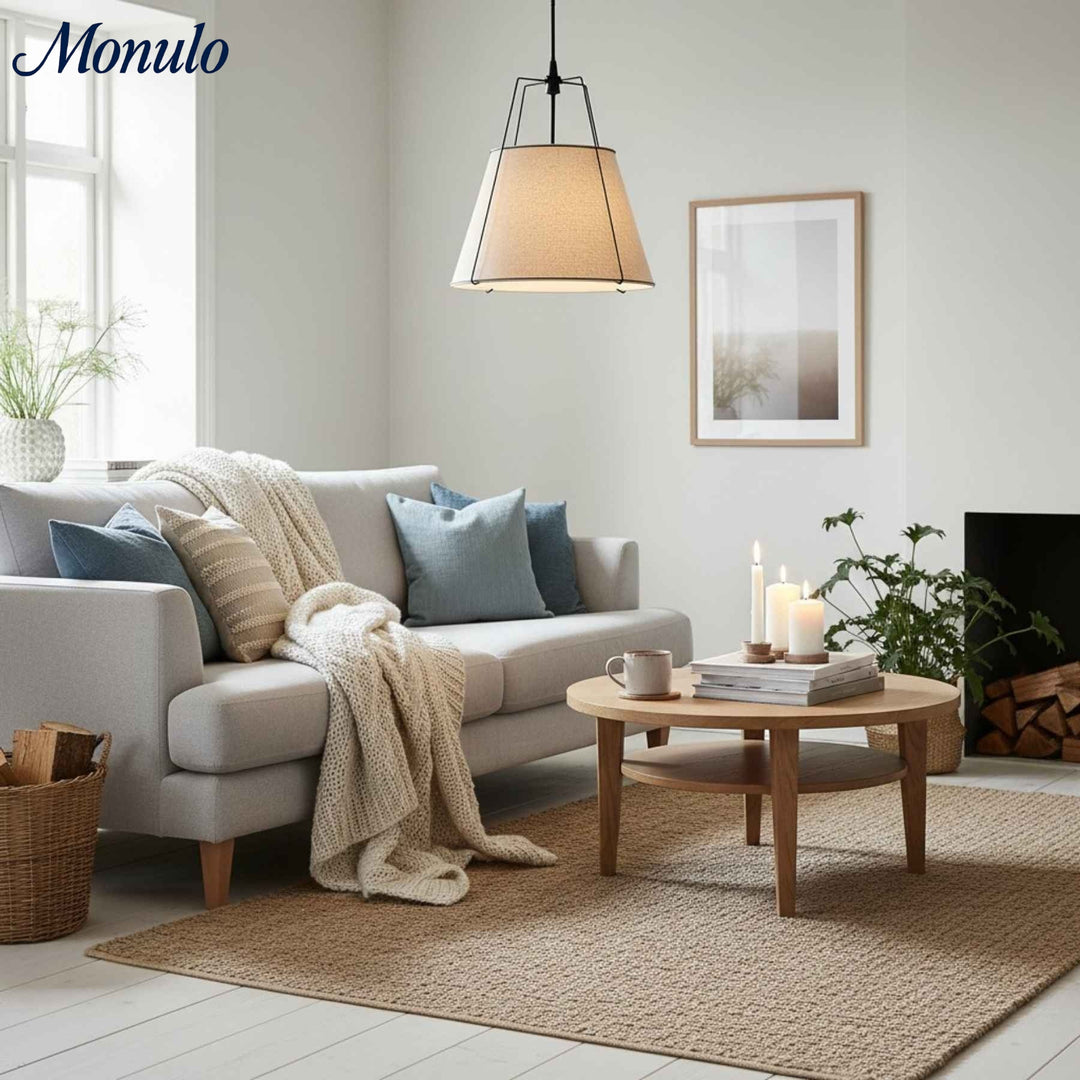 Dumora Modern Minimalist Fabric Tapered Pendant Lamp