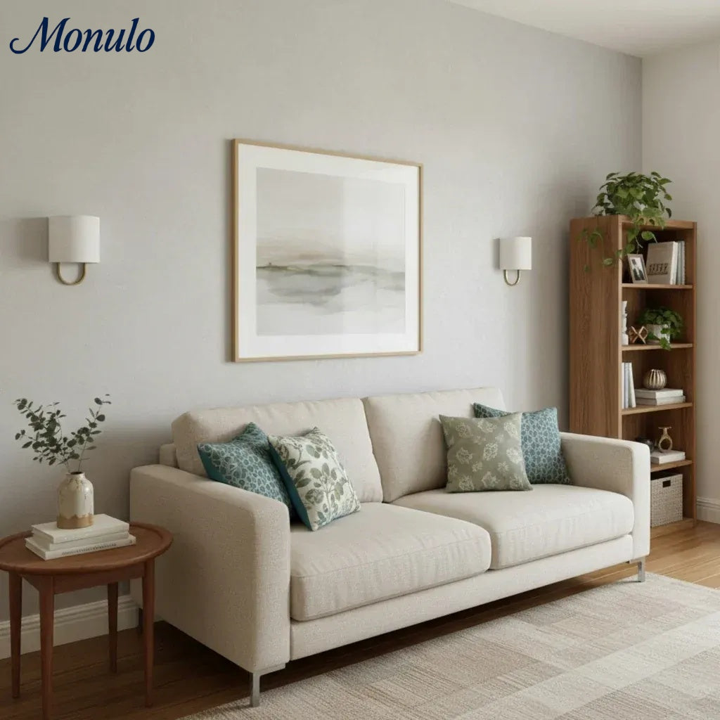 Lámpara de pared con pantalla de tela Nolvara: aplique moderno para dormitorio con una iluminación acogedora