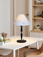 Bild in der Galerieansicht laden, Vintage Schmetterling Tischlampe mit Stoffschirm
