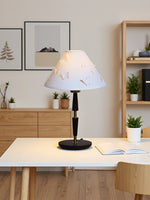Bild in der Galerieansicht laden, Vintage Schmetterling Tischlampe mit Stoffschirm

