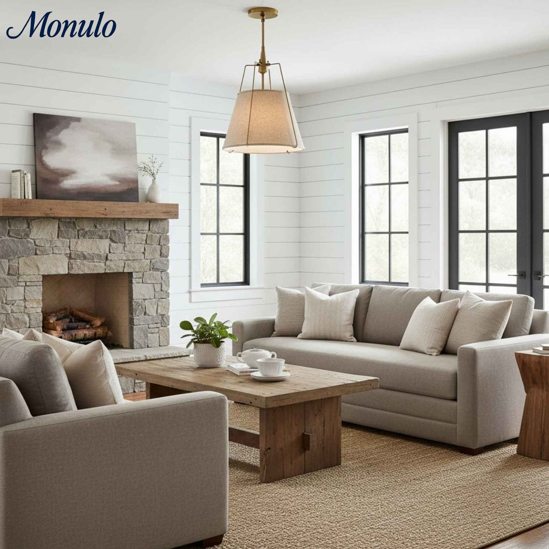 Dumora Modern Minimalist Fabric Tapered Pendant Lamp