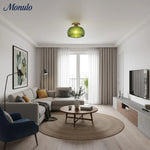 Load image into Gallery viewer, Vintage Glass Globe Ceiling Light - Textured Semi Flush for Any Room