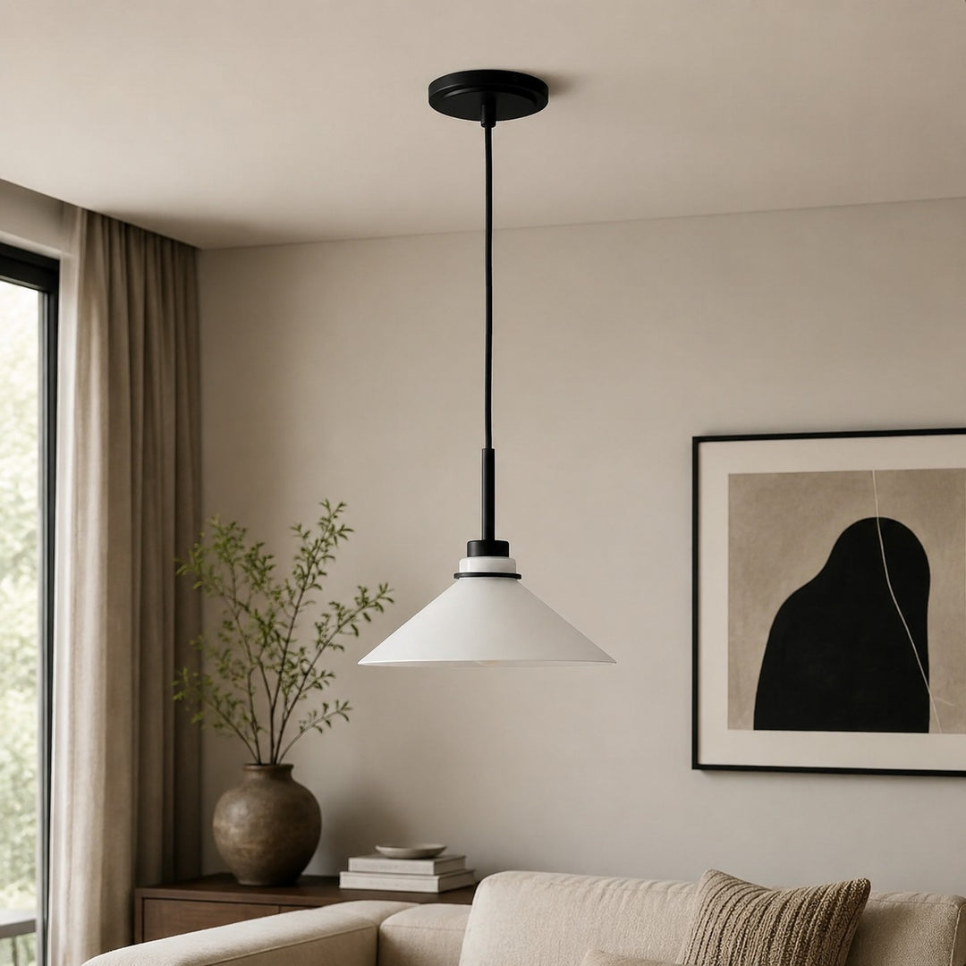 Aurenza Modern Farmhouse Kegelförmige Pendelleuchte – Dimmbares Küchen- und Eingangsbeleuchtung