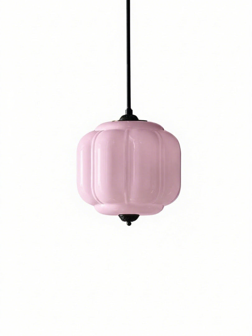 American Vintage Cream Glass Shade Shaped Eloise Chandelier