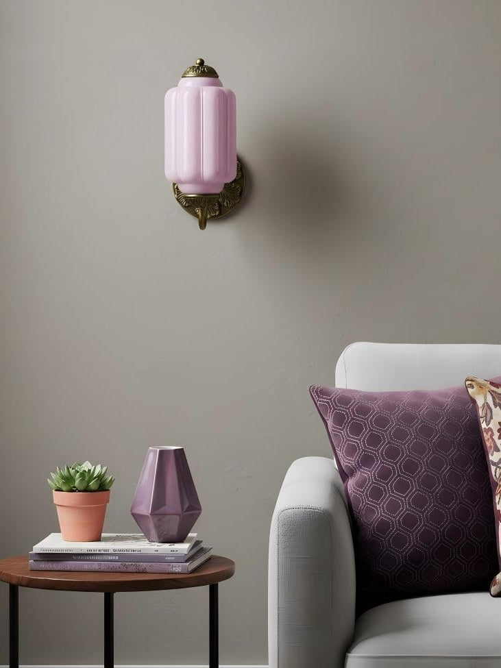 Vintage Milk Glass Sconce Bedside Hallway Eloise Wall Sconce
