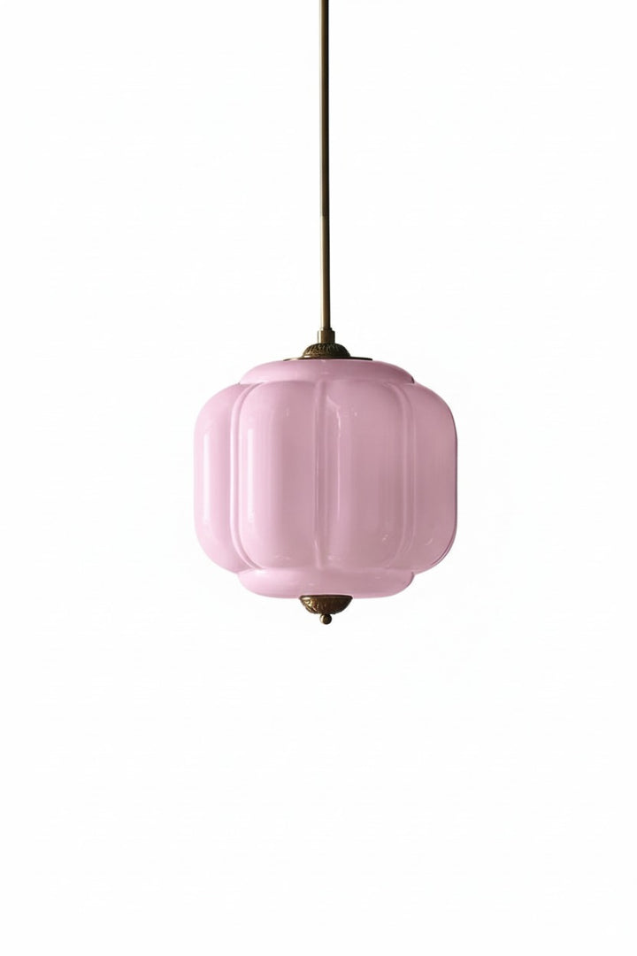 American Vintage Cream Glass Shade Shaped Eloise Chandelier