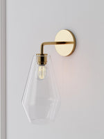 Load image into Gallery viewer, Merin Glass Wall Sconce - Modern Metal Frame for Ambient Lighting
