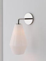 Load image into Gallery viewer, Merin Glass Wall Sconce - Modern Metal Frame for Ambient Lighting
