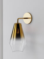 Load image into Gallery viewer, Merin Glass Wall Sconce - Modern Metal Frame for Ambient Lighting

