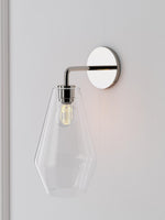 Load image into Gallery viewer, Merin Glass Wall Sconce - Modern Metal Frame for Ambient Lighting
