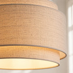 Bild in Gallery-Viewer laden, Modern Linen Drum Pendant Light