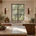 Cargar imagen en el visor de la Galería, Modern Adjustable Travertine Wood Wall Sconce
