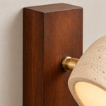 Cargar imagen en el visor de la Galería, Modern Adjustable Travertine Wood Wall Sconce