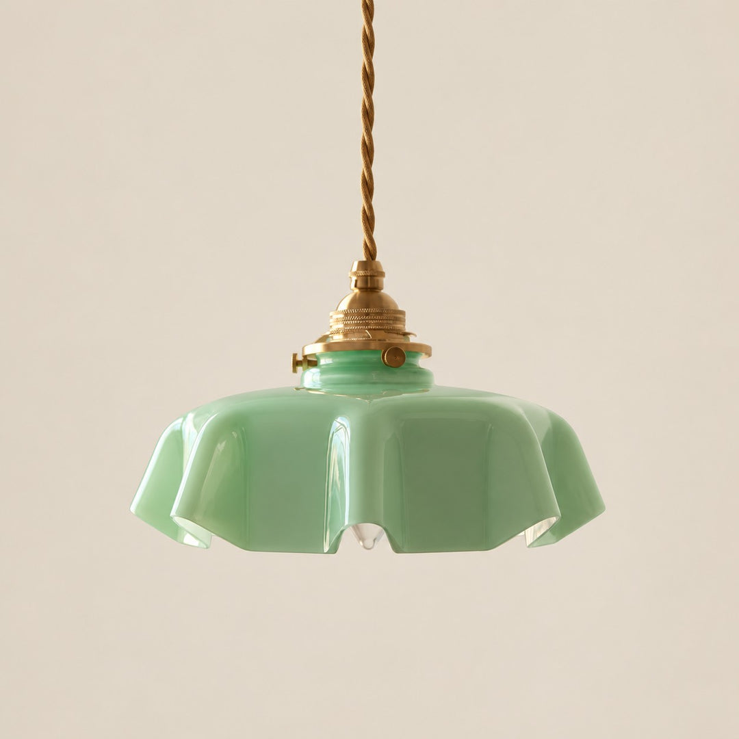 Lámpara colgante con flor de inspiración vintage Aluneroa Silueta suave y curva para iluminación interior
