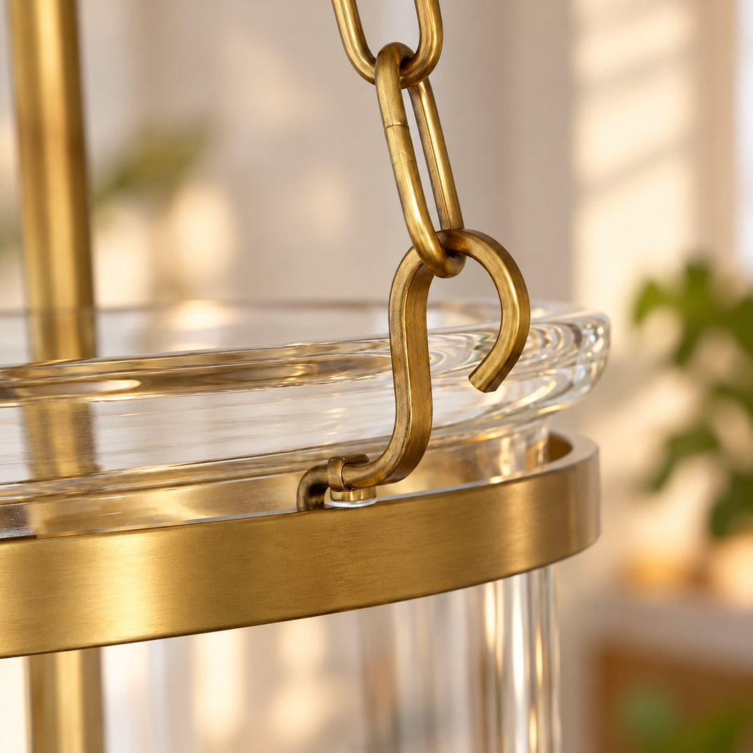 Traditional Clear Glass Bell Jar Pendant