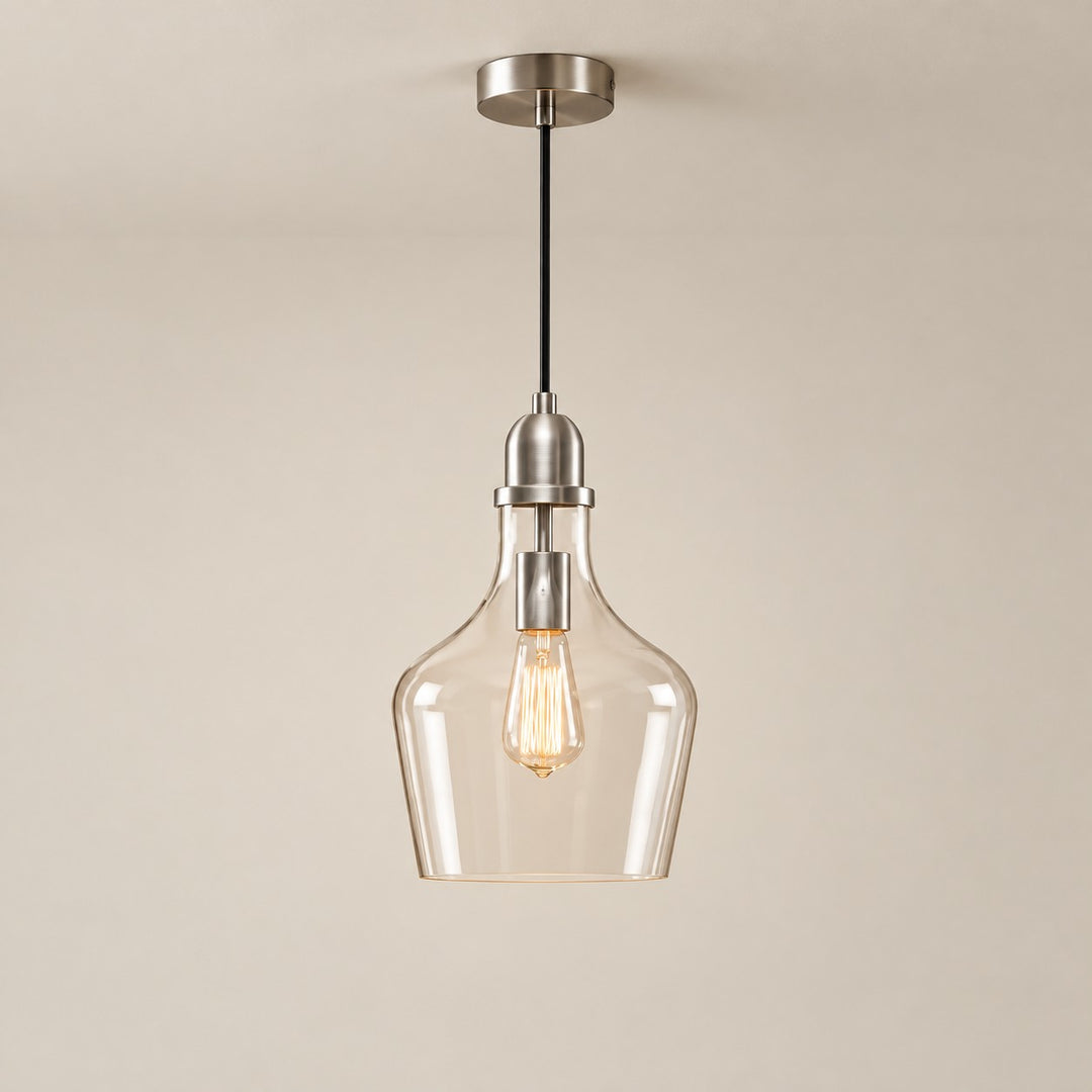 Clear Glass Cord Pendant