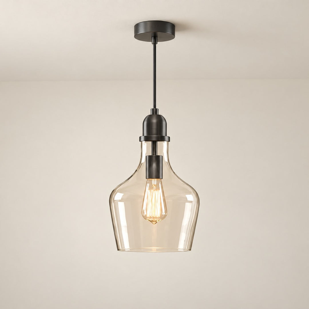 Clear Glass Cord Pendant