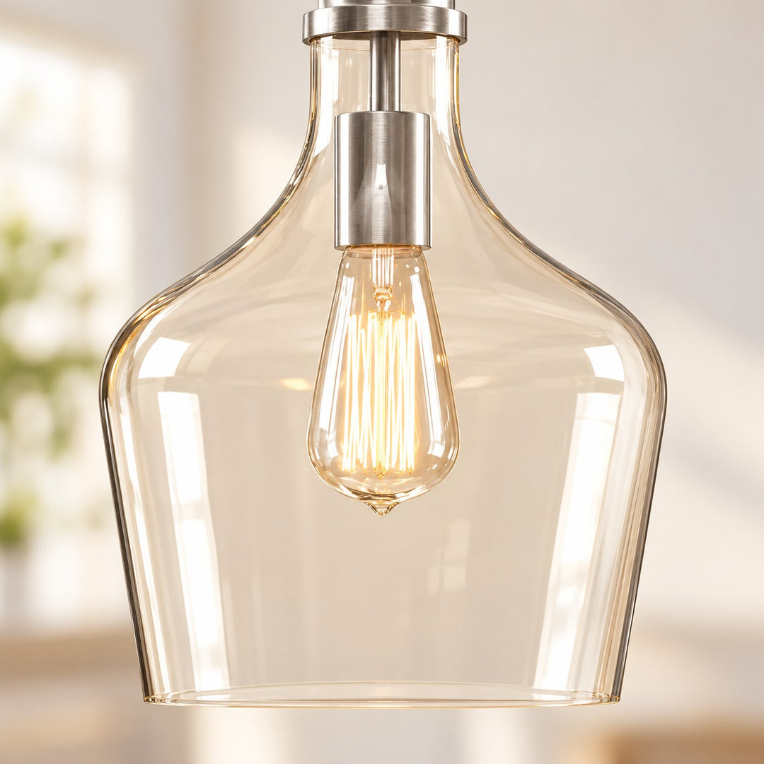 Clear Glass Cord Pendant