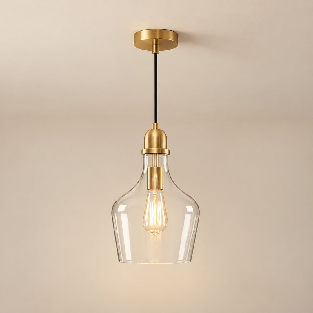 Clear Glass Cord Pendant
