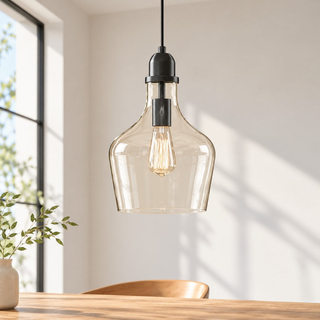 Clear Glass Cord Pendant