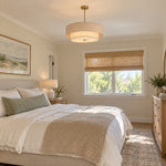 Charger l'image dans la visionneuse de galerie, Two-Tier Linen Drum Pendant