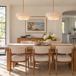 Charger l'image dans la visionneuse de galerie, Two-Tier Linen Drum Pendant
