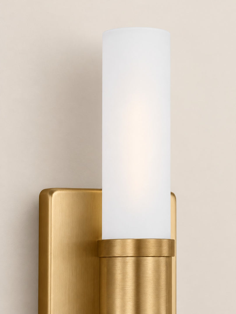 Modern Double Tube Opal Glass Wall Sconce