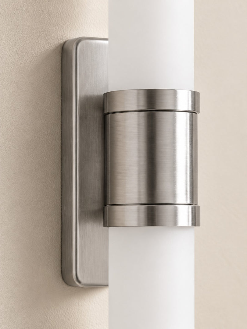 Modern Double Tube Opal Glass Wall Sconce