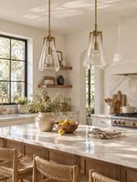 Load image into Gallery viewer, Modern Brass Geometric Clear Glass Pendant Light