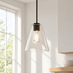 Cargar imagen en el visor de la Galería, Modern Milk Clear Glass Cone Pendant Light