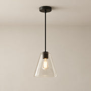 Modern Milk Clear Glass Cone Pendant Light