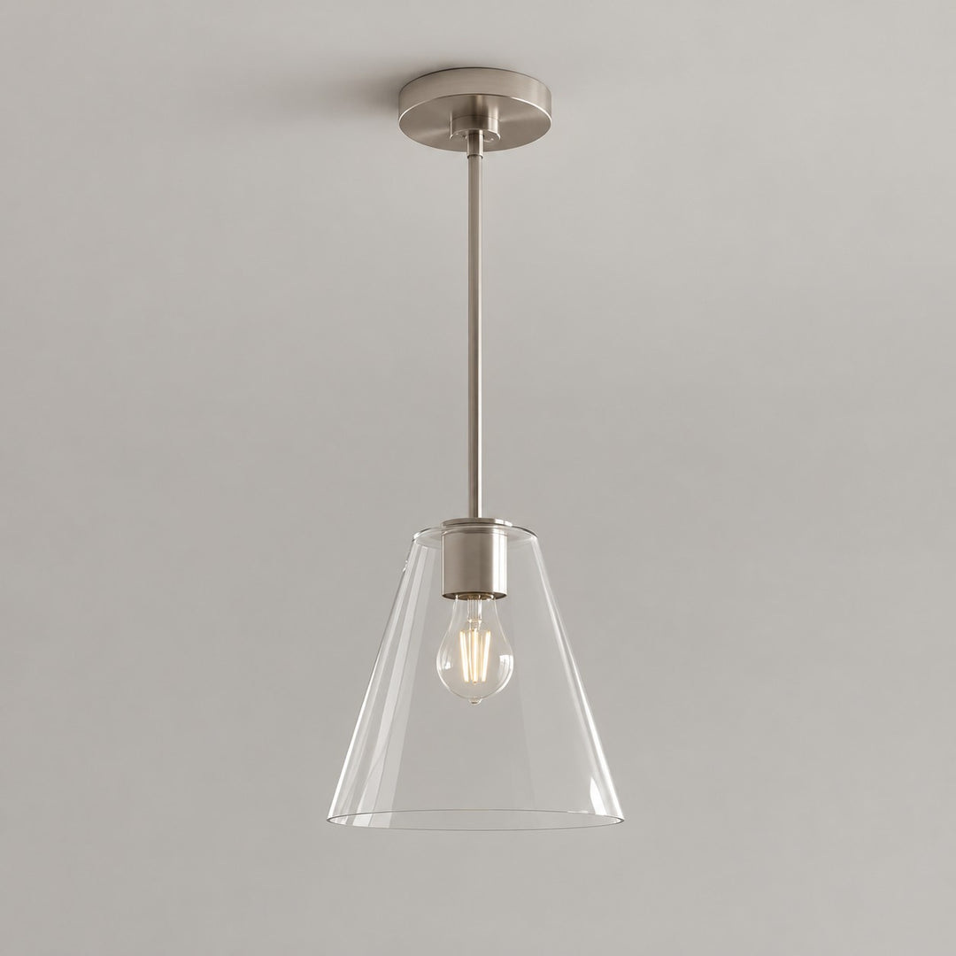 Modern Milk Clear Glass Cone Pendant Light