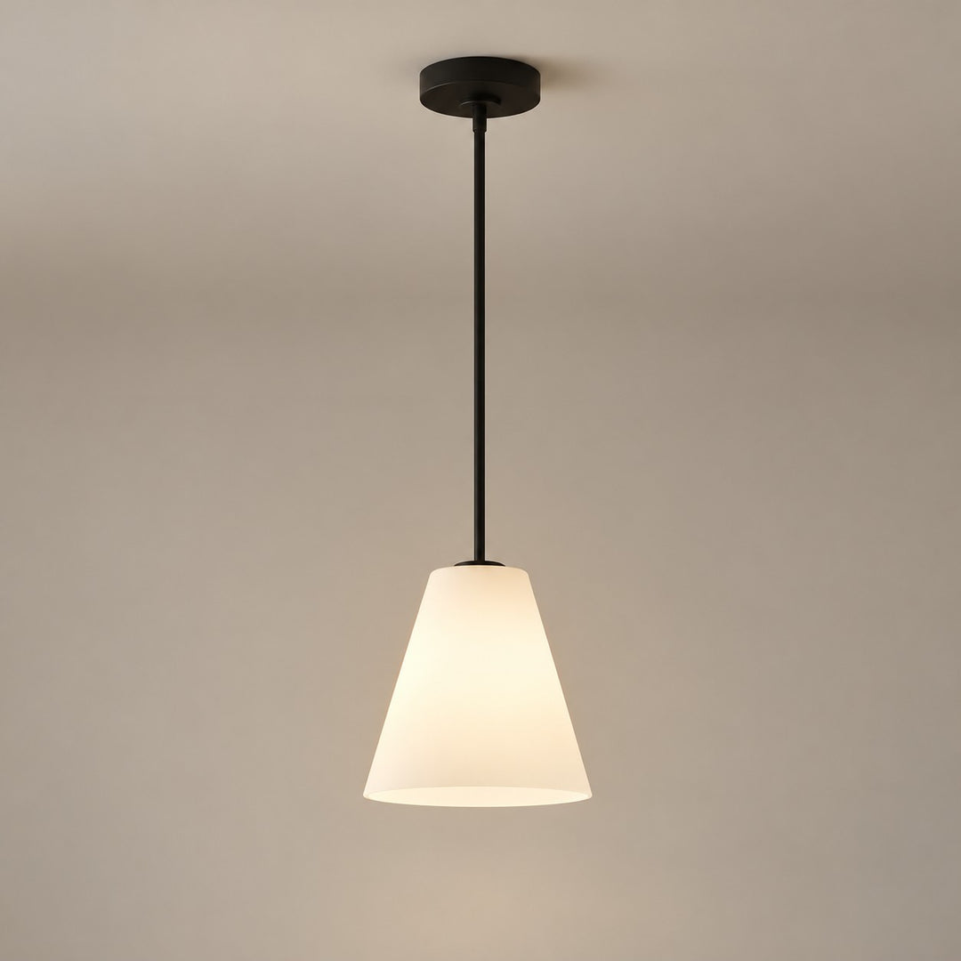 Modern Milk Clear Glass Cone Pendant Light