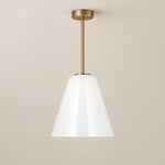 Cargar imagen en el visor de la Galería, Modern Milk Clear Glass Cone Pendant Light