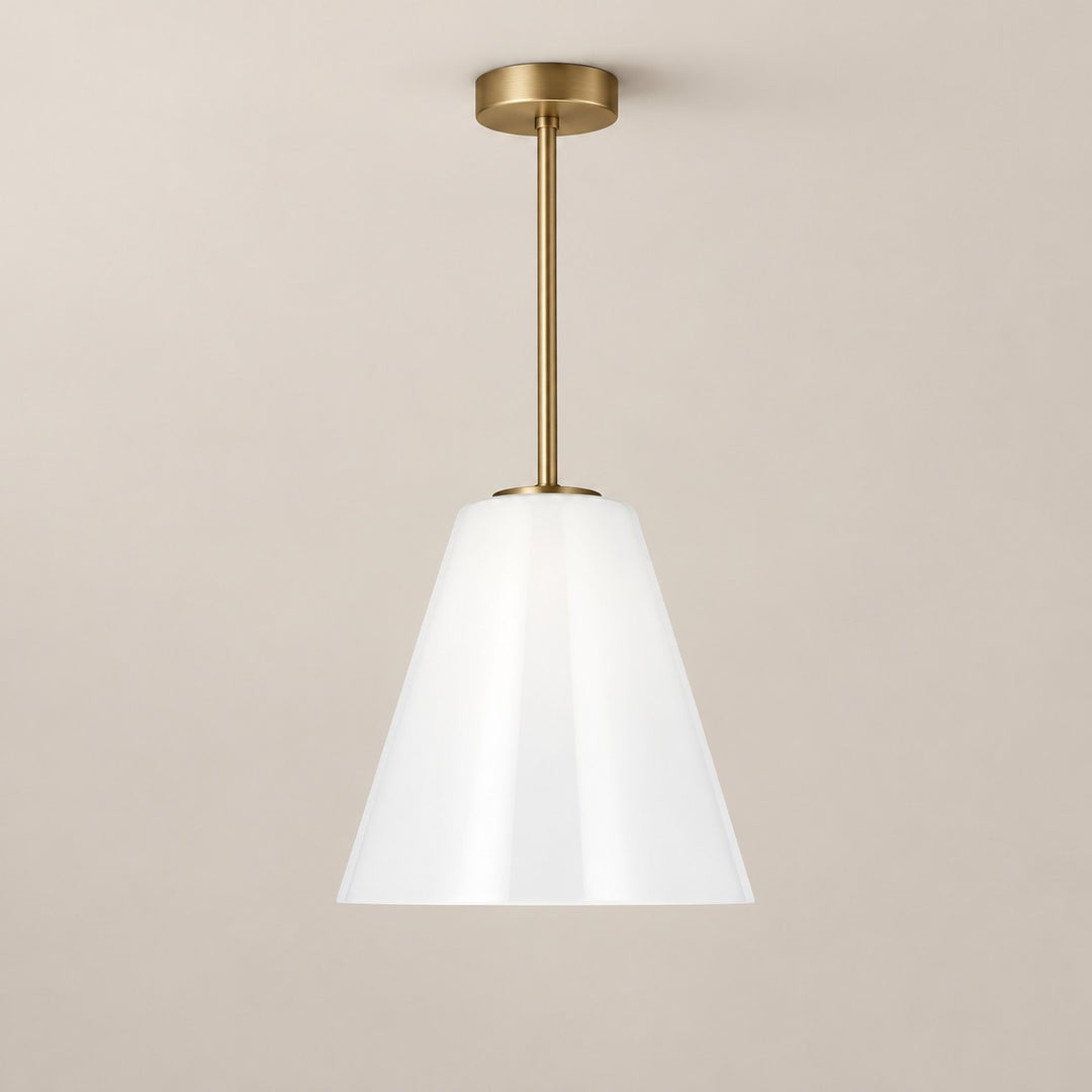 Modern Milk Clear Glass Cone Pendant Light