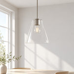 Cargar imagen en el visor de la Galería, Modern Milk Clear Glass Cone Pendant Light