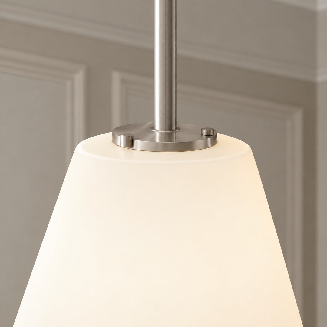 Modern Milk Clear Glass Cone Pendant Light