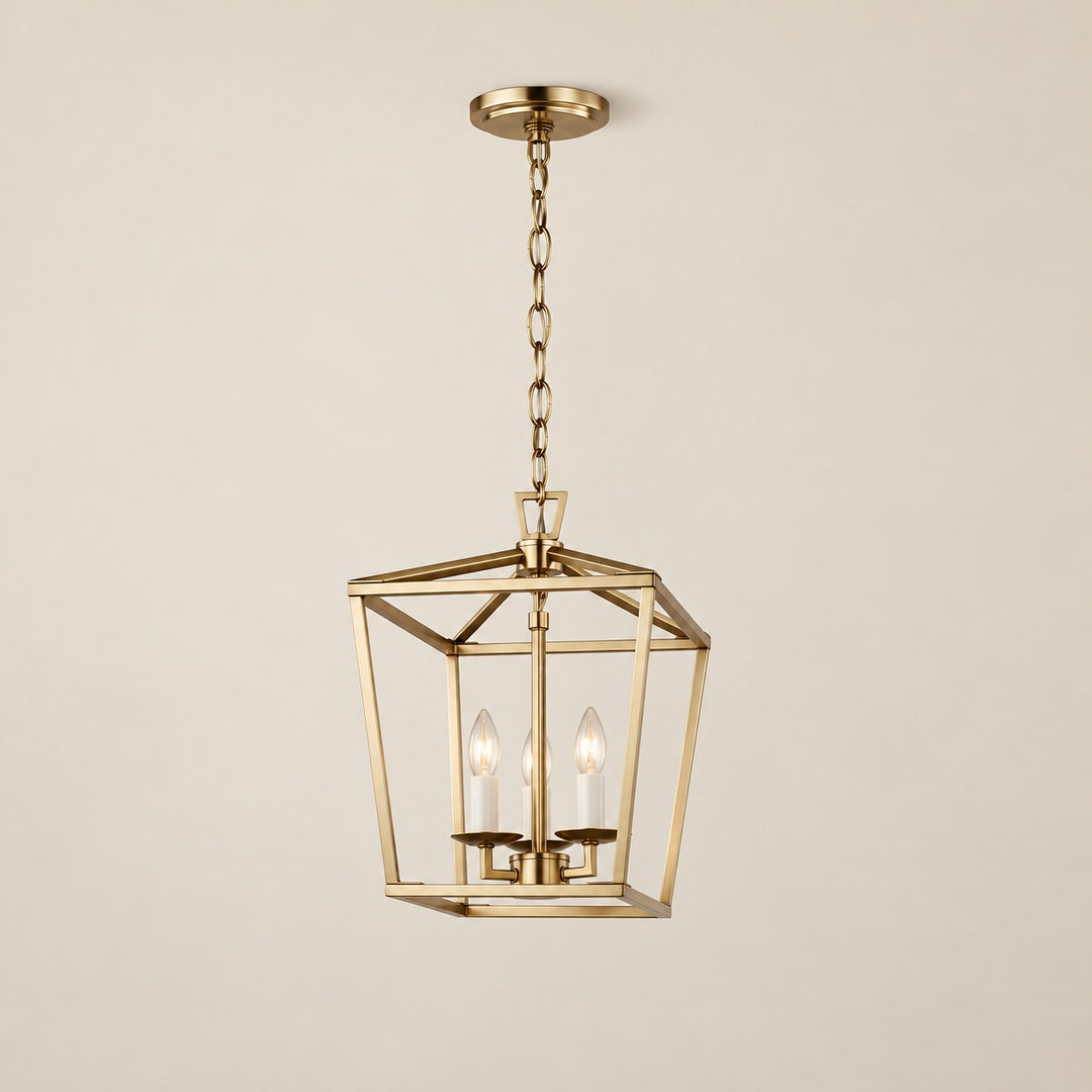 Modern Geometric Steel Lantern Pendant
