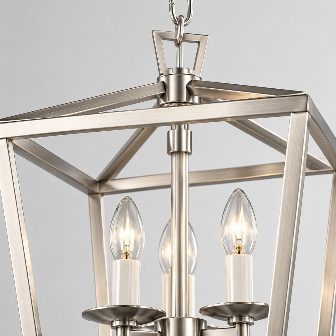 Modern Geometric Steel Lantern Pendant