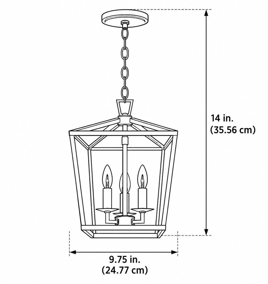 Modern Geometric Steel Lantern Pendant