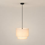 Bild in Gallery-Viewer laden, Modern Double Linen Drum Pendant Light